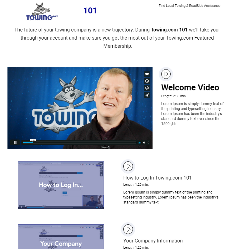 Towing.com 101 Screen Shot