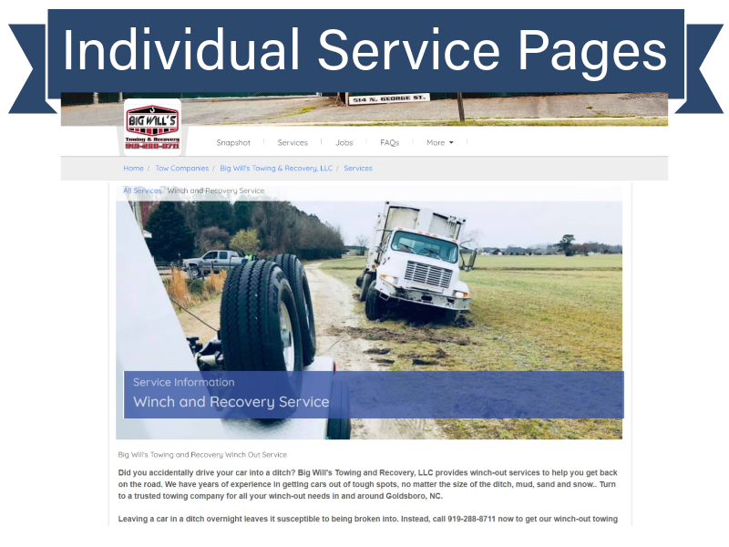 Individual Towing Service Page